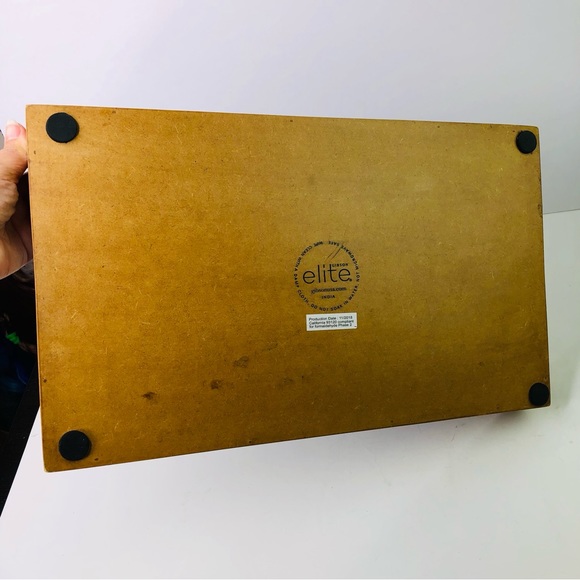 Gibson Elite Rectangle Serving Tray Dark Blue Enameled Handles Decor Display - Picture 6 of 6